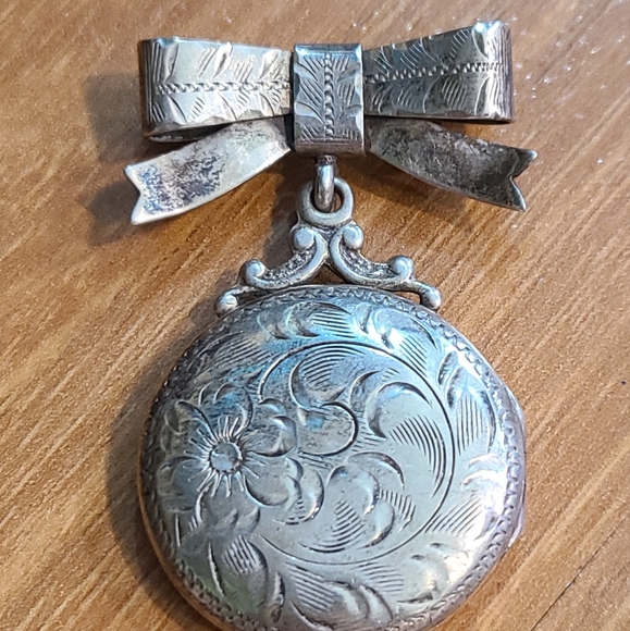 Birks Jewelry - Vintage Birks locket brooch, sterling silver